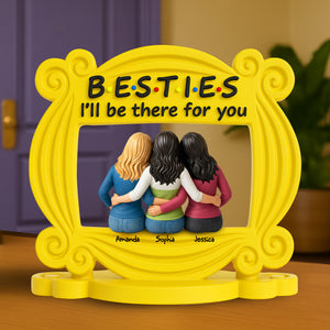 Besties Always By Your Side Acrylic Plaque - Personalized Gifts For Friends 04QHLU270525 - Shaped Plaques - GoDuckee