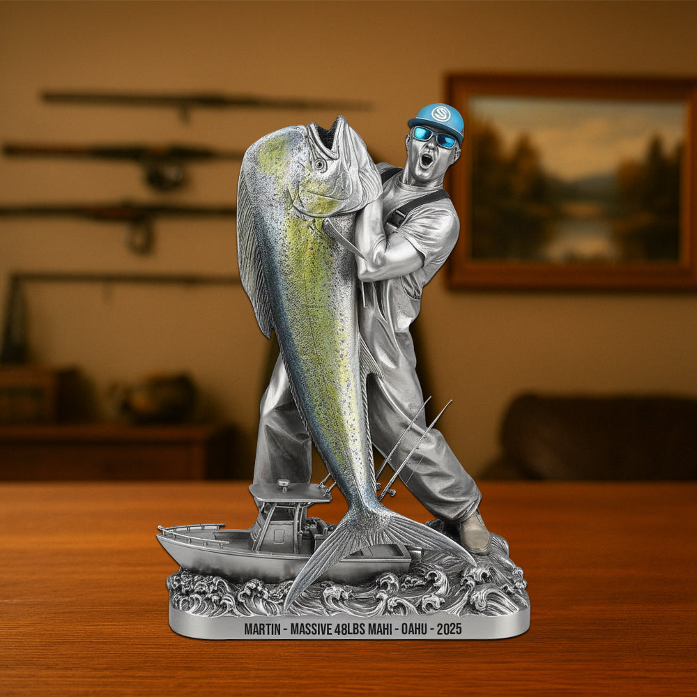 Fishing Trophy Moment Plaque, Personalized Gifts For Fishing Lovers 05qhtn290825 - Shaped Plaques - GoDuckee