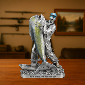 Fishing Trophy Moment Plaque, Personalized Gifts For Fishing Lovers 05qhtn290825 - Shaped Plaques - GoDuckee