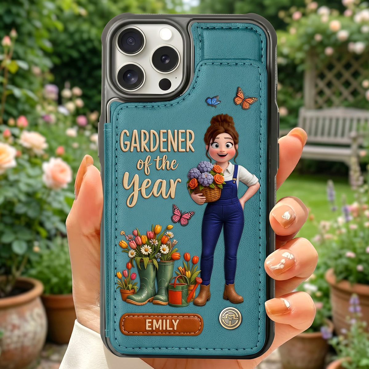 Garden Girl Leather Flip Wallet Phone Case - Personalized Gifts For Garden Lovers 01natn020626 - Phone Case - GoDuckee