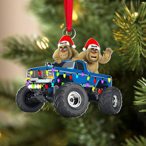 Personalized Gifts For Monster Truck Rider Christmas Ornament, Happy Bigfoot 04qhtn160924 - Ornament - GoDuckee