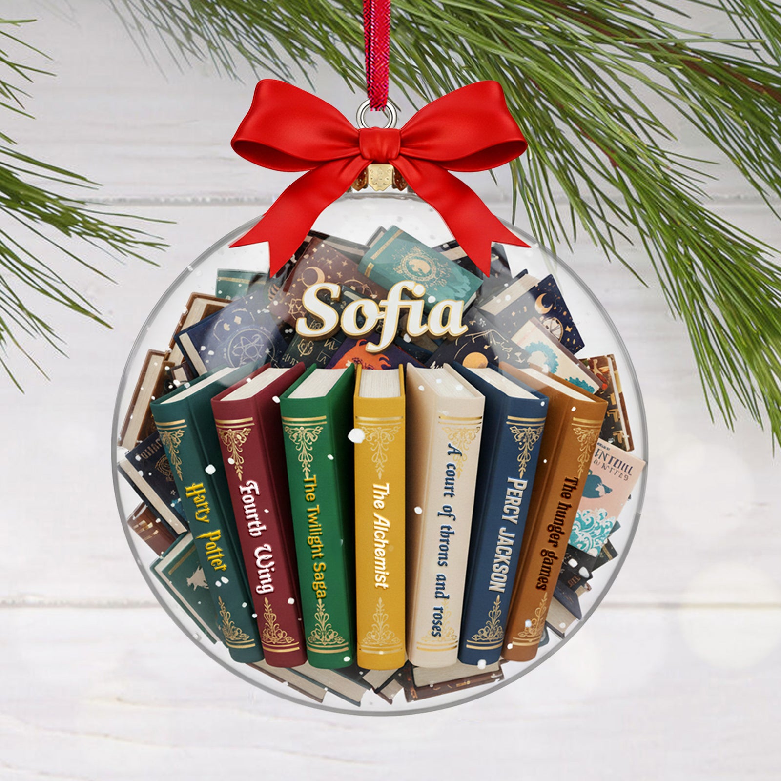 Bookmas Acrylic Ornament, Personalized Gifts For Book Lovers 09hymg151125 - Ornament - GoDuckee