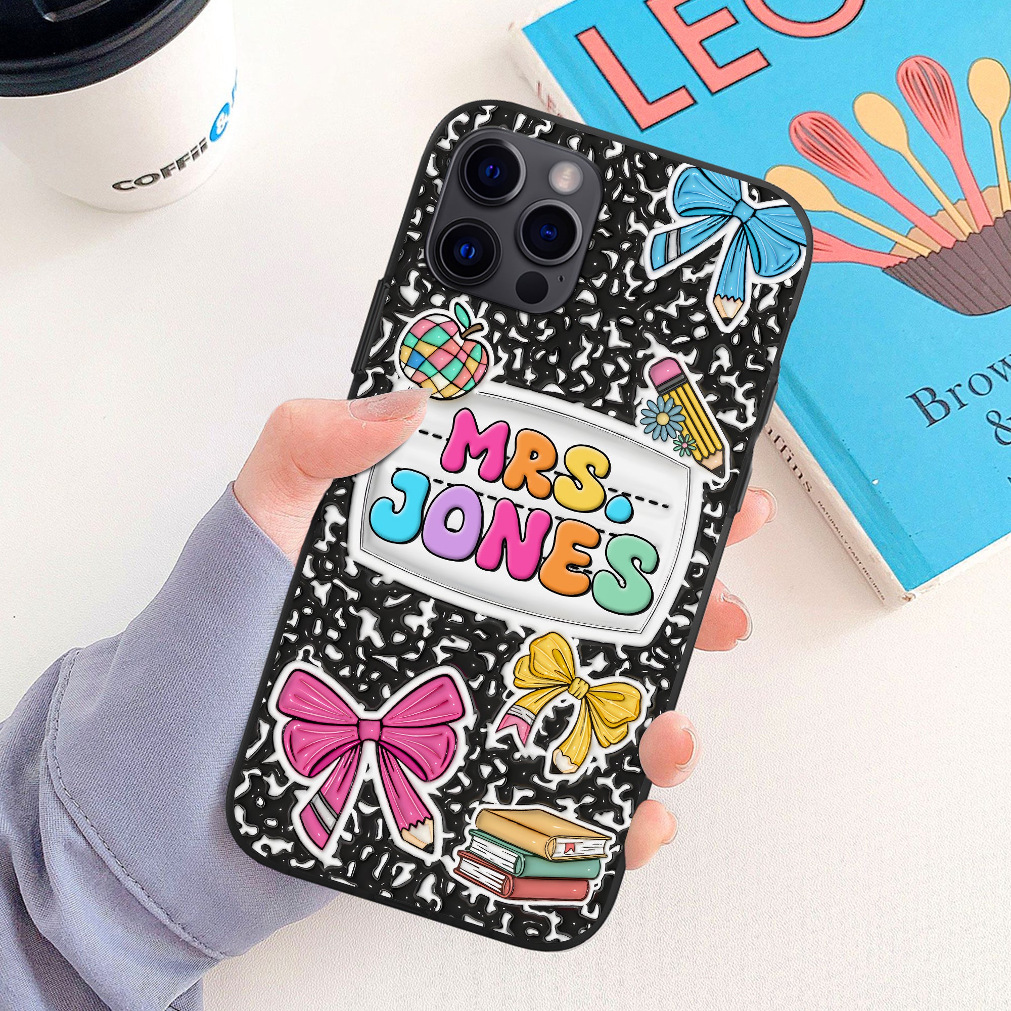 Personalized Gifts For Teacher Phonecase, Teacher Composition Book 04N Personalized Gifts For Teacher Phonecase, Teacher Composition Book 04N