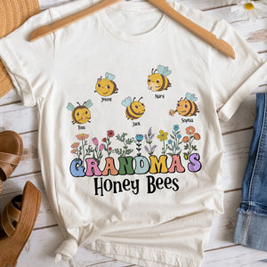 Grandma's Honey Bees, Personalized Shirt, Gift For Grandma, Gift For Birthday - Shirts - GoDuckee