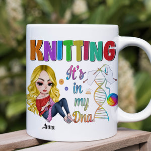 Personalized Gifts for Knitters, Knitting in my DNA White Mug 04TOTN070824 - Coffee Mug - GoDuckee