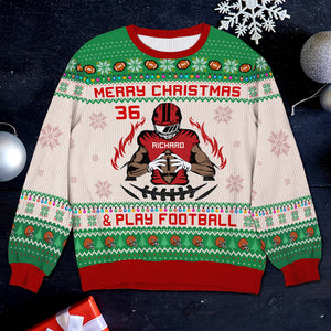 Personalized Gifts For American Football Lovers Ugly Sweater 01QNQN051024 - AOP Products - GoDuckee