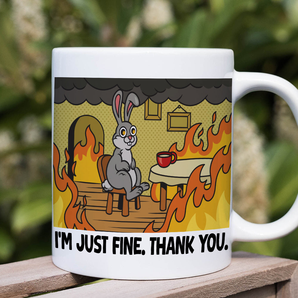 Personalized Funny Burning Coffee Mug 03ohtn020124 Everything Is Fine - Coffee Mug - GoDuckee