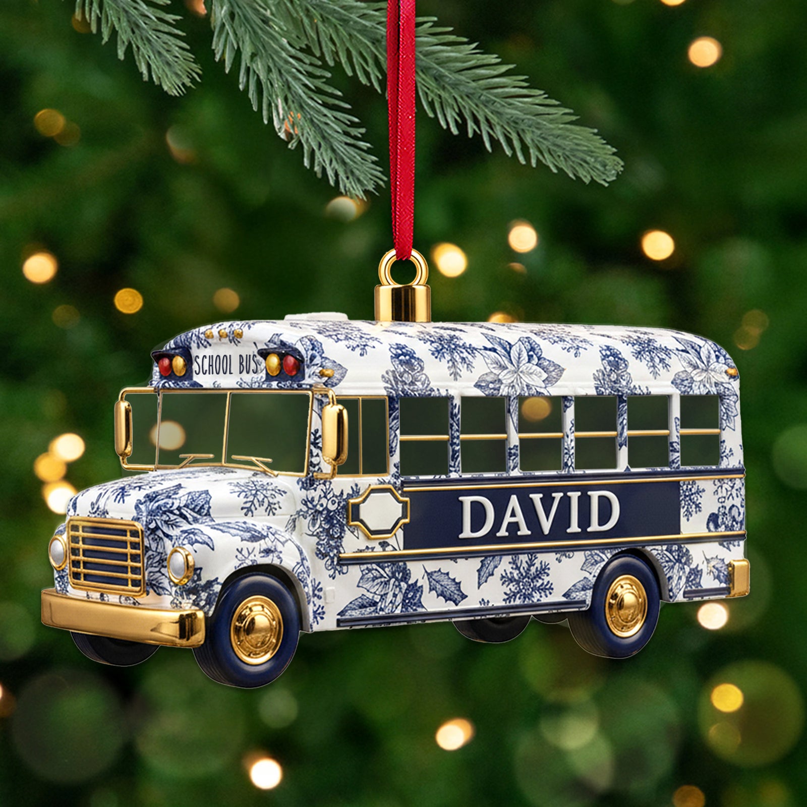 Personalized Gifts For School Bus Drivers Christmas Ornament 07pgmg081025 - Ornament - GoDuckee
