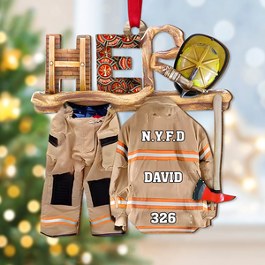 Personalized Gifts For Firefighter Christmas Ornament Firefighter Uniform 02ohpu121024 - Ornament - GoDuckee