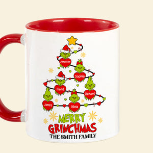 Merry Christmas-Personalized Accent Mug -Gift For Family-Christmas Gift- Family Mug-CC-AM11OZ-06acqn210923 - Coffee Mug - GoDuckee