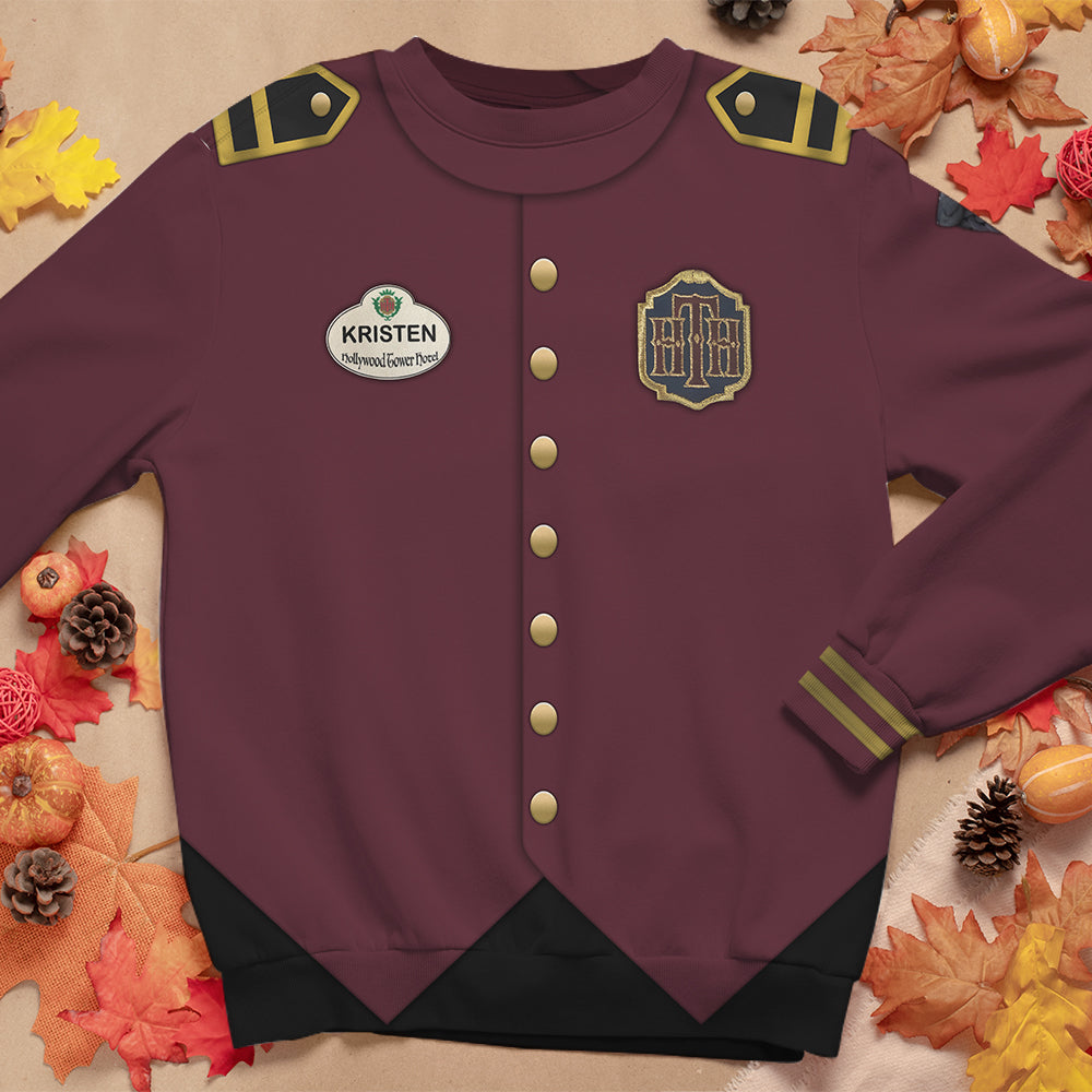 Halloween Terror Hotel Doorman Shirt, Personalized Shirt, Gift For Horror Fans - AOP Products - GoDuckee