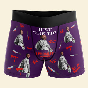 Custom Photo Gifts For Halloween Men's Boxer Just The Tip 01xqqn050824 - Boxer Briefs - GoDuckee