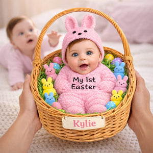 Baby First Easter Acrylic Plaque Custom Photo Gifts For Parents 01HULU110326-Homacus