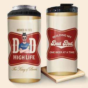 Building My Dad Bod Personalized 4 In 1 Can Cooler Tumbler Gift For Dad 03DNPO130623TM-03 - Can Cooler - GoDuckee