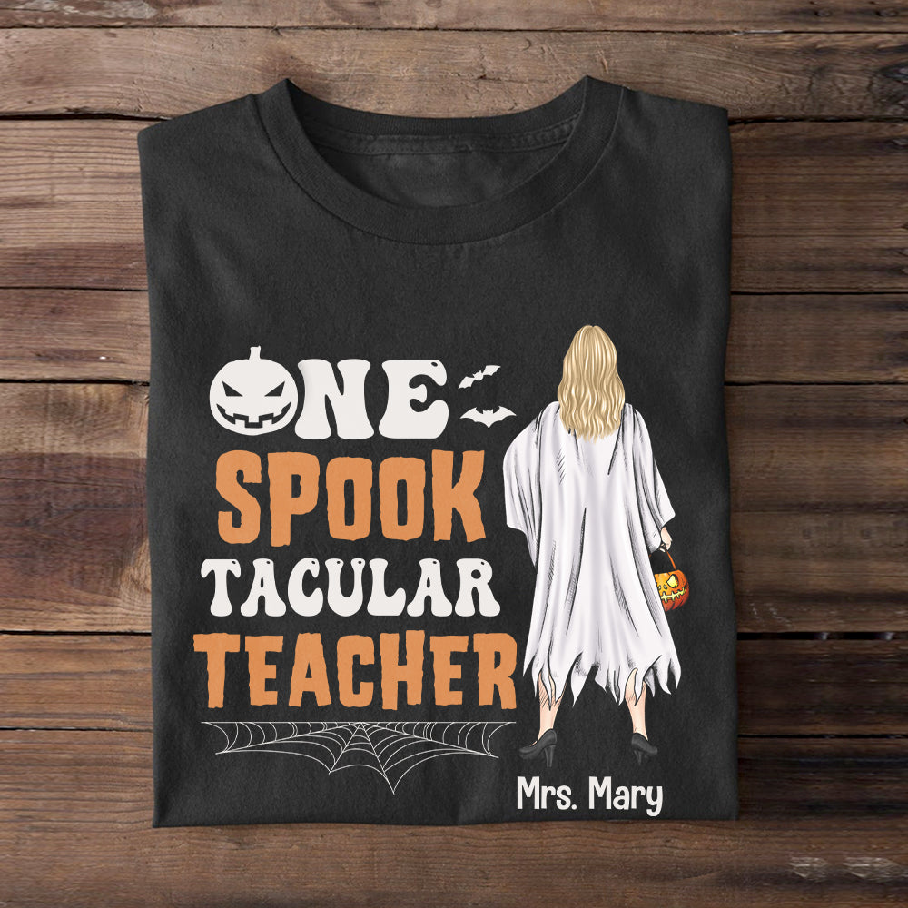 One Spook Tacular Teacher Personalized Shirt Gift For Teacher - Shirts - GoDuckee