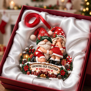 Cheeky Old Couple Ornament - Personalized Christmas Gift For Couples 02NATN260926