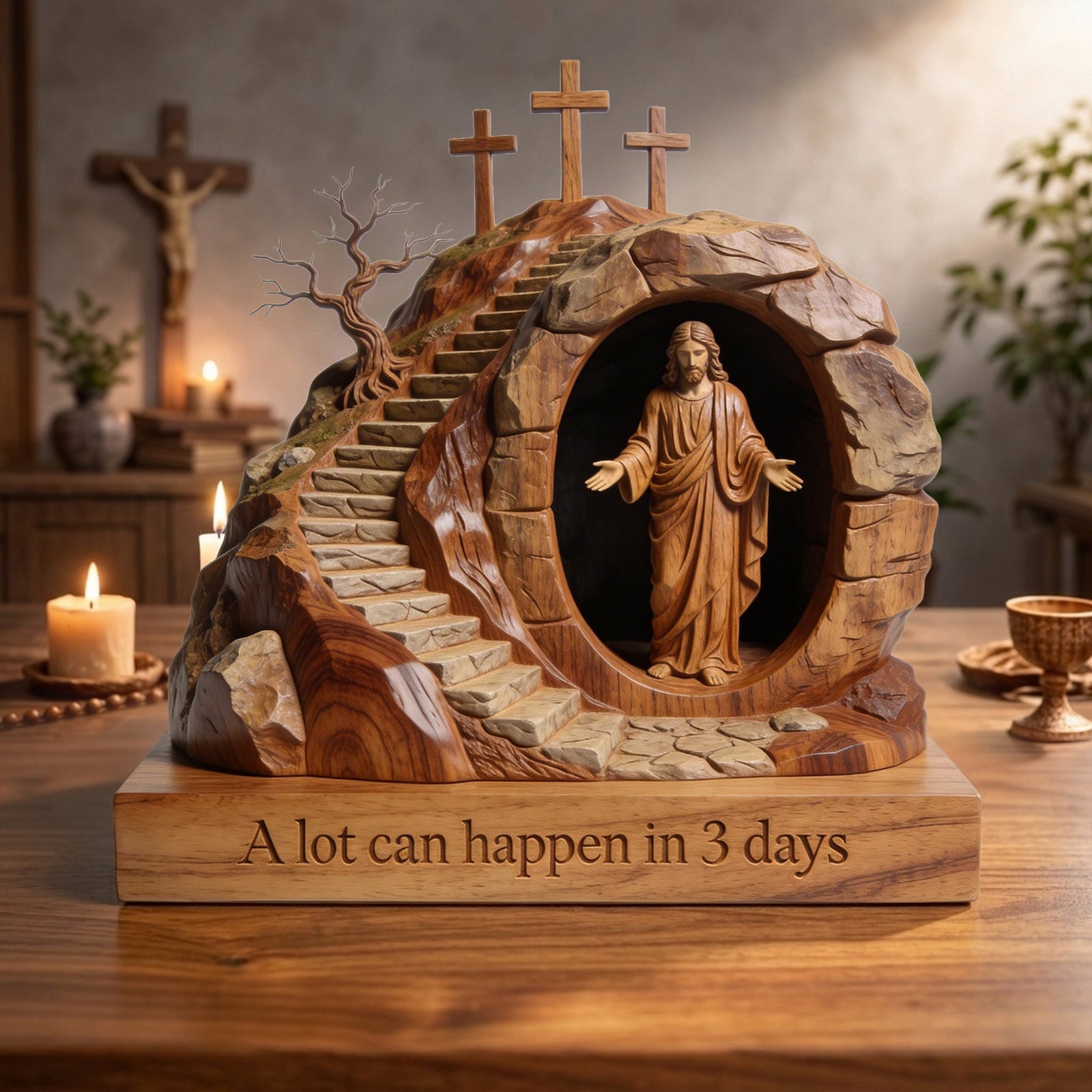 Jesus Easter Day Acrylic Plaque - Gifts For Jesus Lovers 03ohlu060326 - Shaped Plaques - GoDuckee