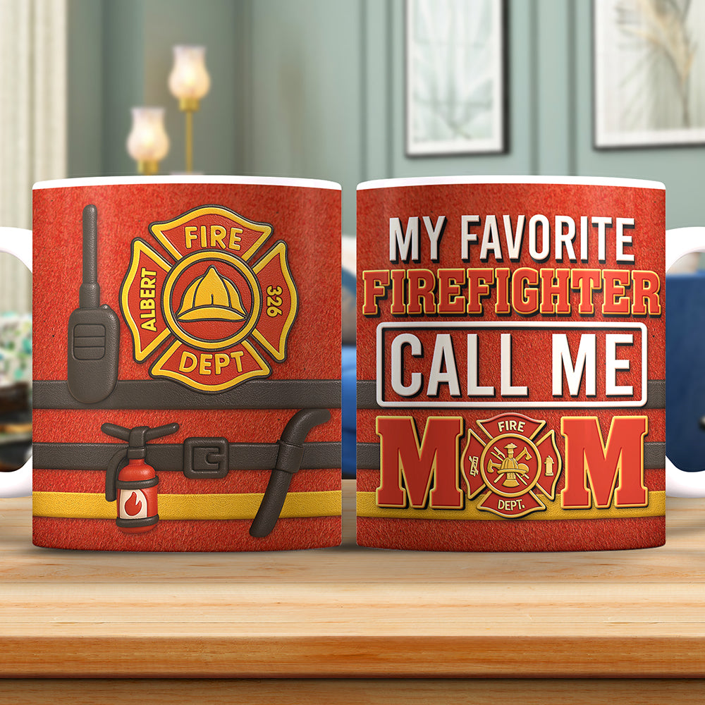 Firefighter Mom Coffee Mug - Personalized Gifts For Mom 06OHQN080425 - Coffee Mug - GoDuckee