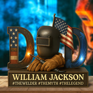American Welder Acrylic Plaque - Personalized Gifts For Dad 05qhqn130525 - Shaped Plaques - GoDuckee