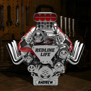 Dragster Engine Acrylic Plaque – Personalized Gift For Racing Lovers 01OHLU090625 - Shaped Plaques - GoDuckee