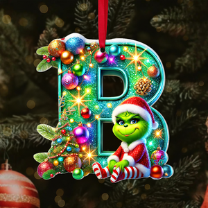 Custom Alphabet Letters Gifts For Movie Fans Christmas Ornament 02OHPU241024 - Ornament - GoDuckee