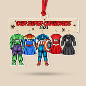 Super Kids, Gift For Family, Personalized Acrylic Ornament, Hero Kids Ornament, Christmas Gift 04NAHN141123 - Ornament - GoDuckee