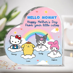 Personalized Gifts For Mom Heart Plaque Your Little Cuties 04htpu270224 - Shaped Plaques - GoDuckee