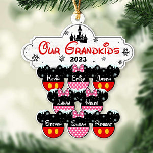 Gift For Family, Personalized Acrylic Ornament, Mouse Kids Ornament, Christmas Gift 01ACDT251023 - Ornament - GoDuckee