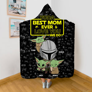 Personalized Gifts For Mom Wearable Blanket Hoodie Best Mom Ever 03katn070324hh Mother's Day Gifts - Blankets - GoDuckee