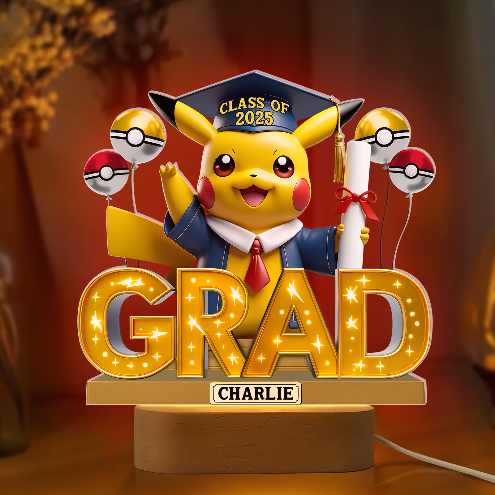 Graduation Led light With Oval Base - Personalized Gifts For Graduates 01napu060525 - Led Night Light - GoDuckee