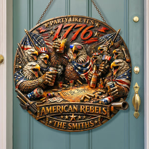 USA Independence Party Metal Sign - Personalized Gift For Patriot Family 01TYQN050326 - Metal Signs - GoDuckee