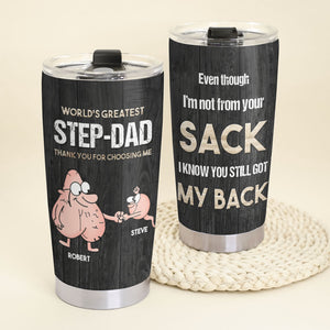 World's Greatest Step-Dad Personalized Tumbler, Gift For Dad, Father's Day Gift - Tumbler Cup - GoDuckee