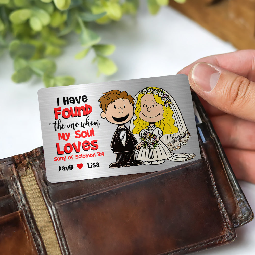 Personalized Gifts For Couple Wedding Wallet Card Found My Soul Loves 02XQMH090125DA - Wallet Card - GoDuckee