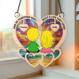 Personalized Gifts For Couple Suncatcher Ornament 03kapu301224hg