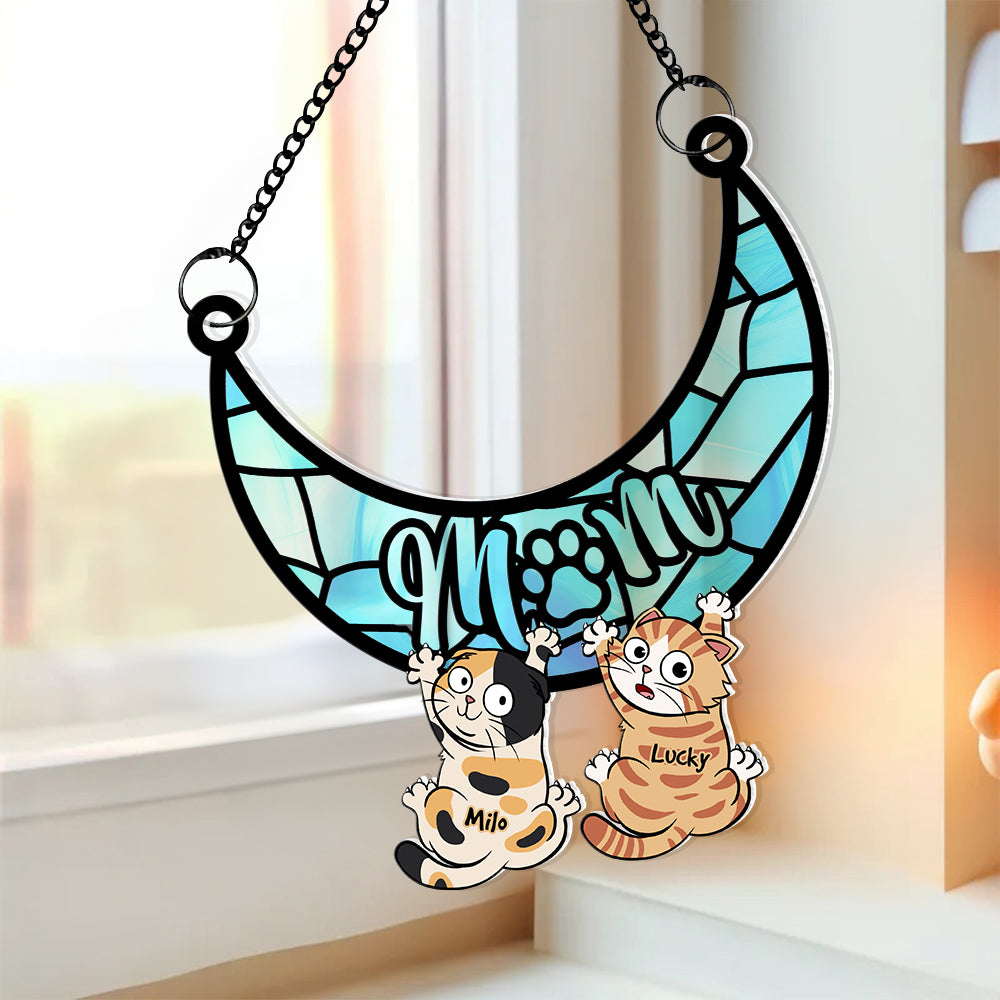 Personalized Gifts For Cat Lovers Suncatcher Window Hanging Ornament 06qhqn250424 - Ornaments - GoDuckee