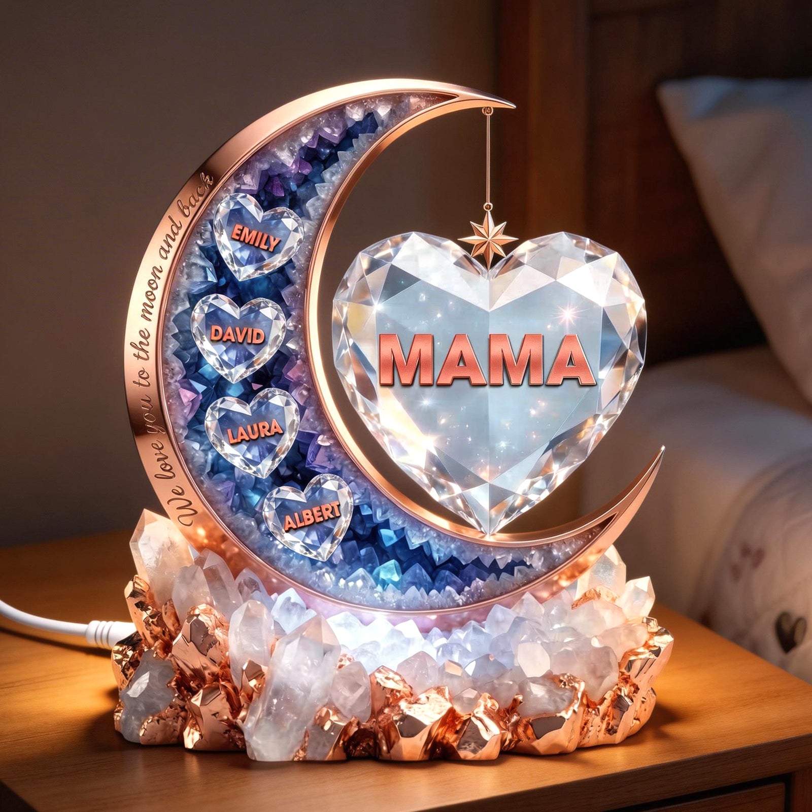 Moon Of Love Mom Acrylic Light Box - Personalized Gifts For Mom 03qhqn160326 - Light Box - GoDuckee