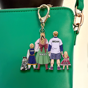 Personalized Gifts For Family Keychain Anime Family 02QHHU260225HG - Keychains - GoDuckee
