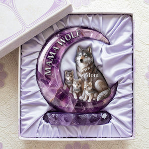 Wolf Mom Acrylic Plaque - Personalized Gifts For Mom 01NATA070226 - Shaped Plaques - GoDuckee