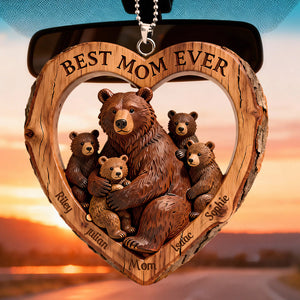 Bear Mom Car Ornament - Personalized Gifts For Mom 03HYDT050226 - Ornament - GoDuckee