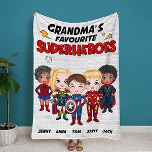 Gift For Grandma, Personalized Grandkids Blanket 04TOTN160823HA - Blanket - GoDuckee