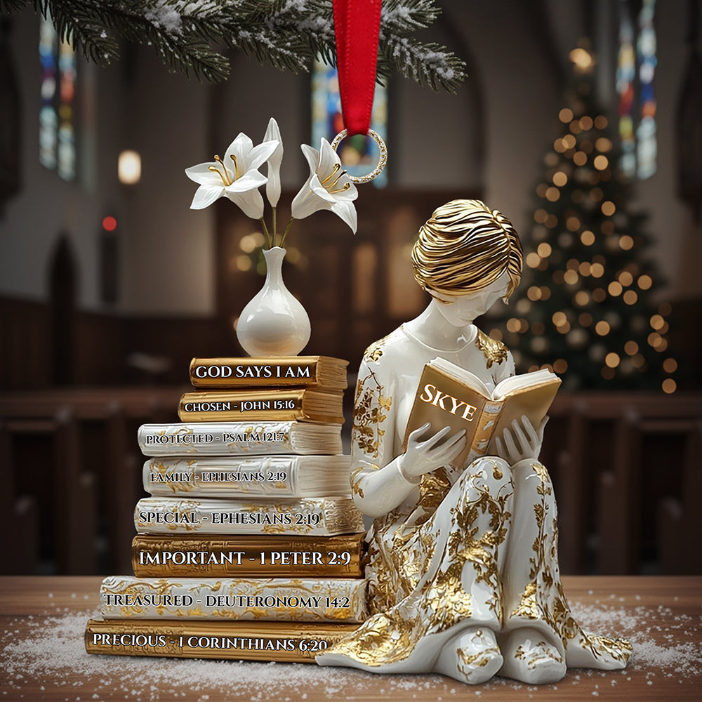Book Girl Acrylic Ornament - Personalized Gifts For Book Lovers 01tgta101125 - Ornament - GoDuckee