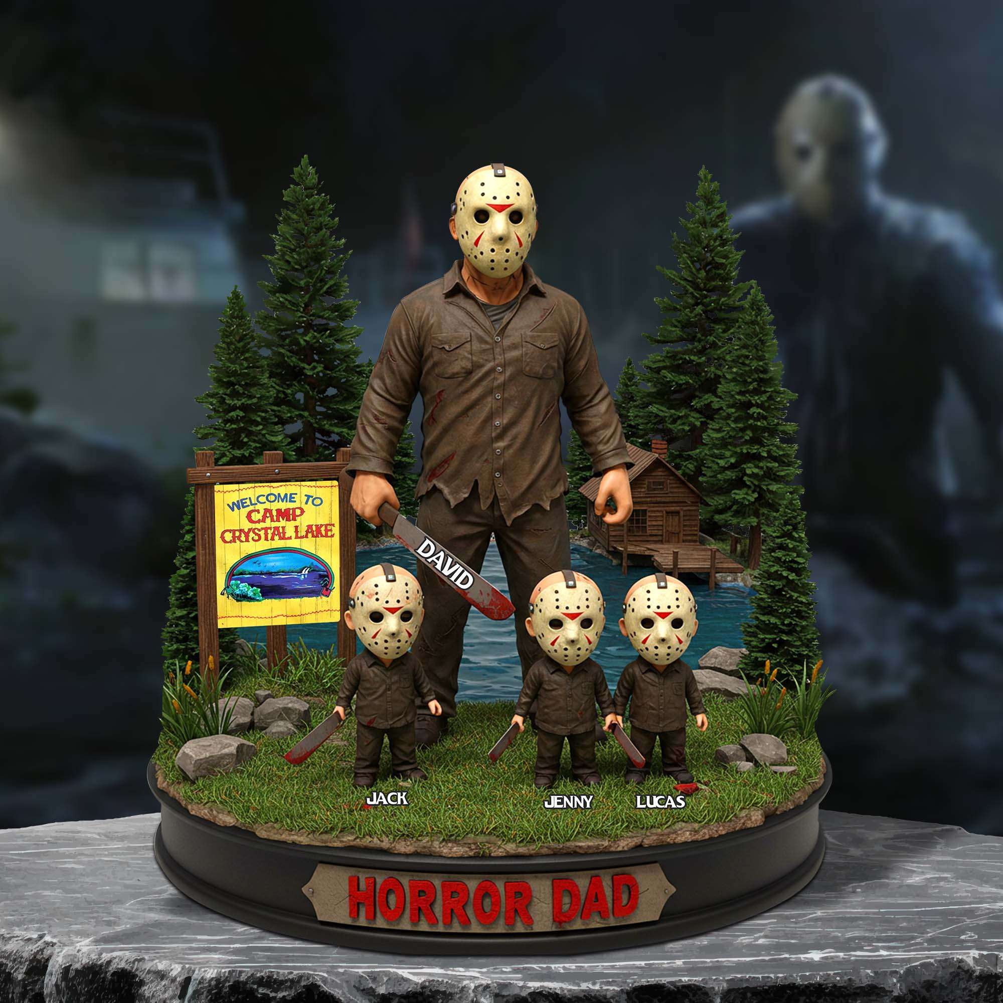 Horror Dad Acrylic Plaque - Personalized Gifts For Dad 03QHTN050525 - Shaped Plaques - GoDuckee