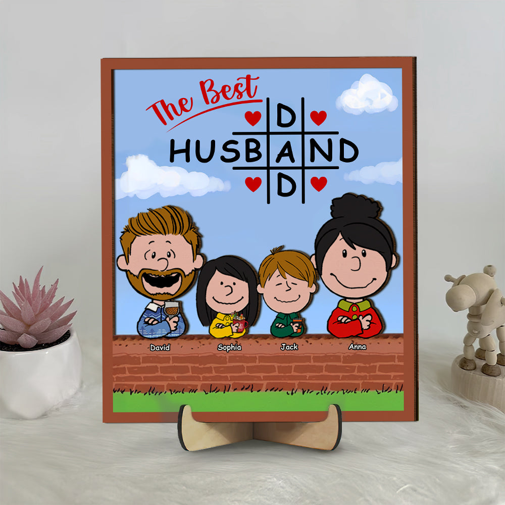 Personalized Gifts For Dad Wood Sign 04totn211224hh The Best Dad - Husband - Wood Sign - GoDuckee
