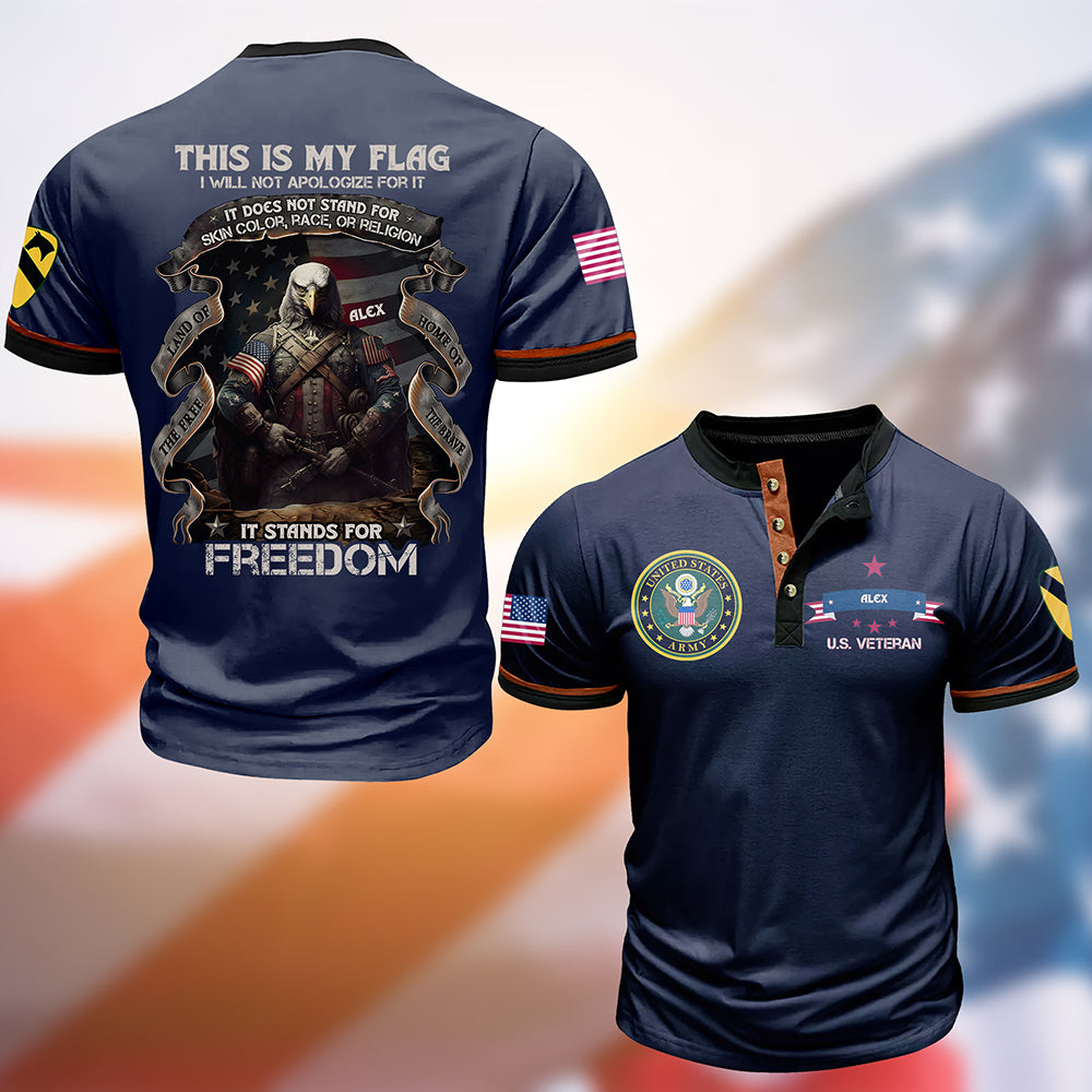 Custom Military Branches Gifts For Veteran Lapel Shirt Bald Eagle Soldier 01HUMH040724 - Shirts - GoDuckee