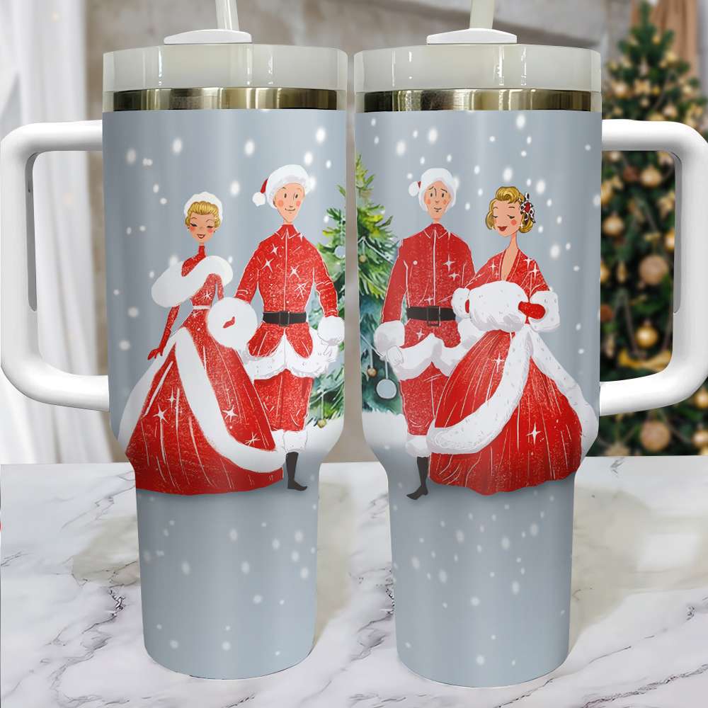 Romantic Couple, Personalized Tumbler With Handle, Christmas Gifts, Gifts For Him, Gifts For Her, Unique Xmas Gifts, 07acqn171023 - Tumbler Cup - GoDuckee