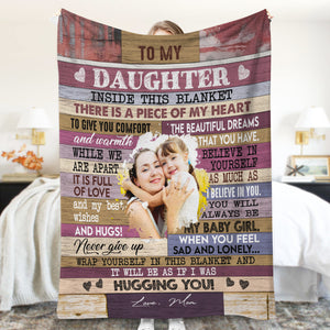 Hugging You, Personalized Blanket, Gifts For Family - Blanket - GoDuckee