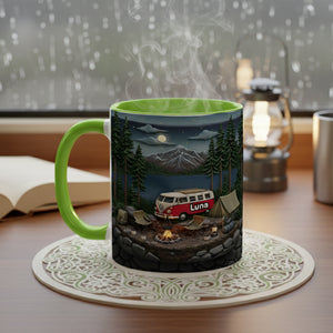 Camping Coffee Accent Mug - Personalized Gifts For Camping Lovers 02kita080126 - Coffee Mug - GoDuckee