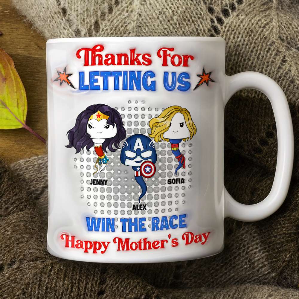 Personalized Gifts For Mom Coffee Mug Mother's Day Funny Super Mom 02OHMH060325HA - Coffee Mug - GoDuckee