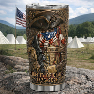 Born For Liberty 20oz Tumbler - Personalized Anniversary Gift For Patriots 02TYLU030326 - Tumbler Cup - GoDuckee