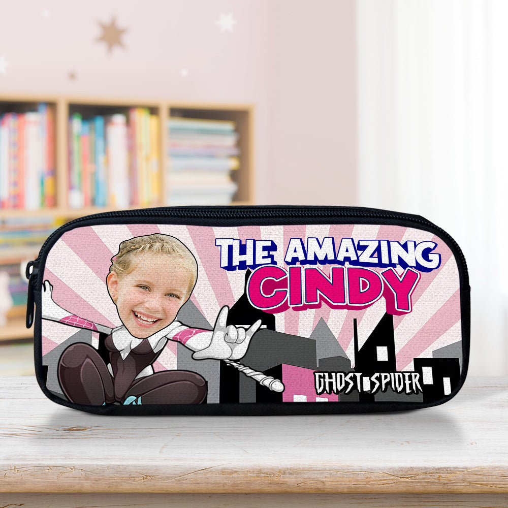 Personalized Gifts For Kid Girl Pencil Case Custom Face Kid 02xqpu170724 - Pencil Case - GoDuckee